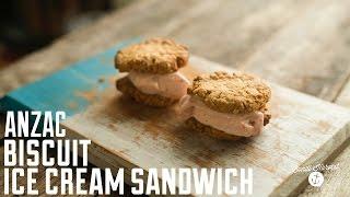 Play video for Anzac Biscuit Lamington Sandwiches