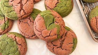Play video for Strawberry Matcha Marble Cookies: Swirled Beauty, Irresistible Flavor